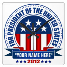 You For President Wall Clock Template