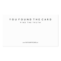 You Found The Card Business Card