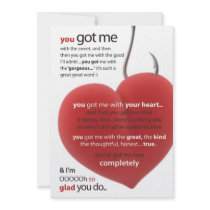 you got me... | mini-print personalized invite