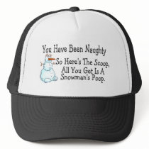 You Have Been Naughty Snowmans Poop Mesh Hats