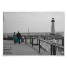 You Held My Hand Lighthouse Photograph Black and W