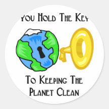 you hold the key round sticker