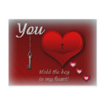 You hold the key to my heart post cards