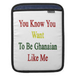 You Know You Want To Be Ghanaian Like Me iPad Sleeves