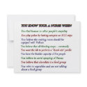 YOU KNOW YOUR A NURSE WHEN invitations