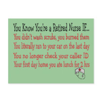 You know you're a RETIRED NURSE IF... Post Cards