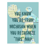You Know You're From Michigan When You Recognize T Postcard
