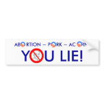 YOU LIE! bumper stickers