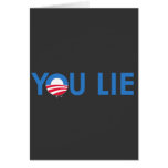You Lie bumper sticker blue Card