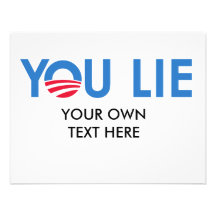 You Lie bumper sticker blue Custom Invitation