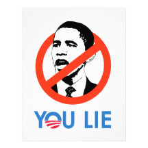You Lie bumper sticker blue Customized Letterhead