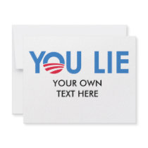 You Lie bumper sticker blue Custom Invitation
