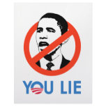You Lie bumper sticker blue letterhead