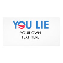 You Lie bumper sticker blue Photo Card Template