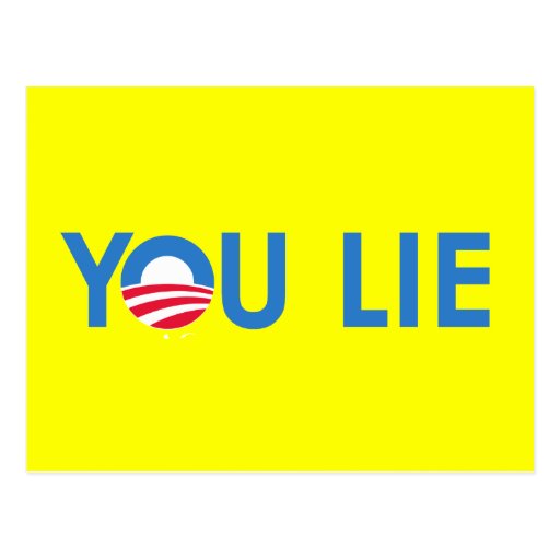 You Lie bumper sticker blue Post Card