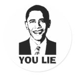 You Lie! (Obama) Round Stickers