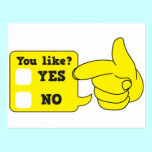 YOU LIKE? yes or no postcards
