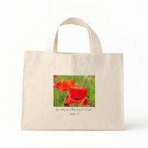 You live in a beautiful world, enjoy it! Red Poppy Tote Bags