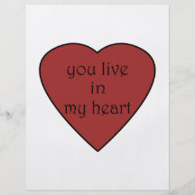 You Live In My Heart Flyers