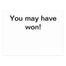 You may have won postcards
