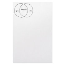 You Me Awesome Venn Diagram Customized Stationery