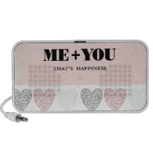 You + Me = Happiness iPod Speakers