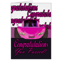 You Passed Congratulations passed driving test Greeting Card
