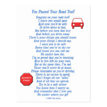 You Passed Road Test Postcards