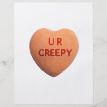 You’re Creepy Orange Candy Heart Full Color Flyer