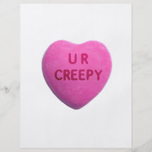 You’re Creepy Pink Candy Heart Flyer