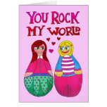 You rock my world greeting card