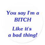 You Say Bitch Sticker