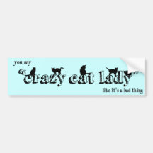 You Say Crazy Cat Lady Like It's A Bad Thing Bumper Sticker