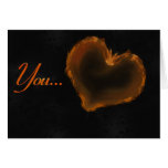 You set my heart on fire greeting card