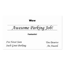 You Suck At Parking Business Card Template