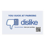 You Suck at Parking Cards Business Card Template