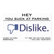 You Suck at Parking, Learn to Park Business Card