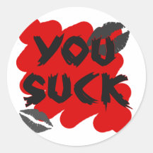 you suck sticker