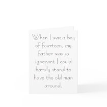 Young Adult Fathers Day Card