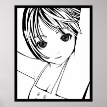 Young Anime Girl - LAMG Posters