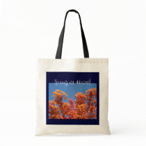 Young at Heart! tote bag Blue sky Fall Tree Leaves