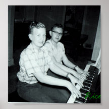 Young Boys aux photos Piano-Originales Poster