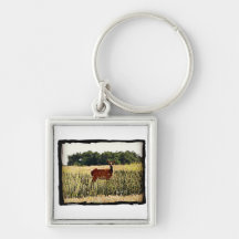 Young Bull Elk Key Chain