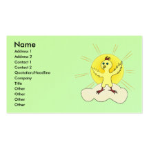 Young chick standing on a cloud business card