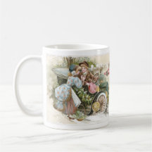 Young Couple and Vintage Cabriolet Christmas Coffee Mugs