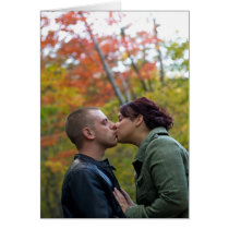 Young Couple Kissing Cards