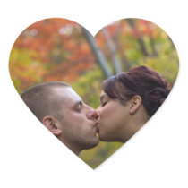 Young Couple Kissing Heart Stickers