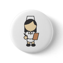 Young Female Nurse Icon Pins
