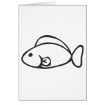 Young Fish in Black and White Sketch cards