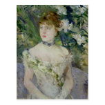 Young girl in a ball gown, 1879 post card